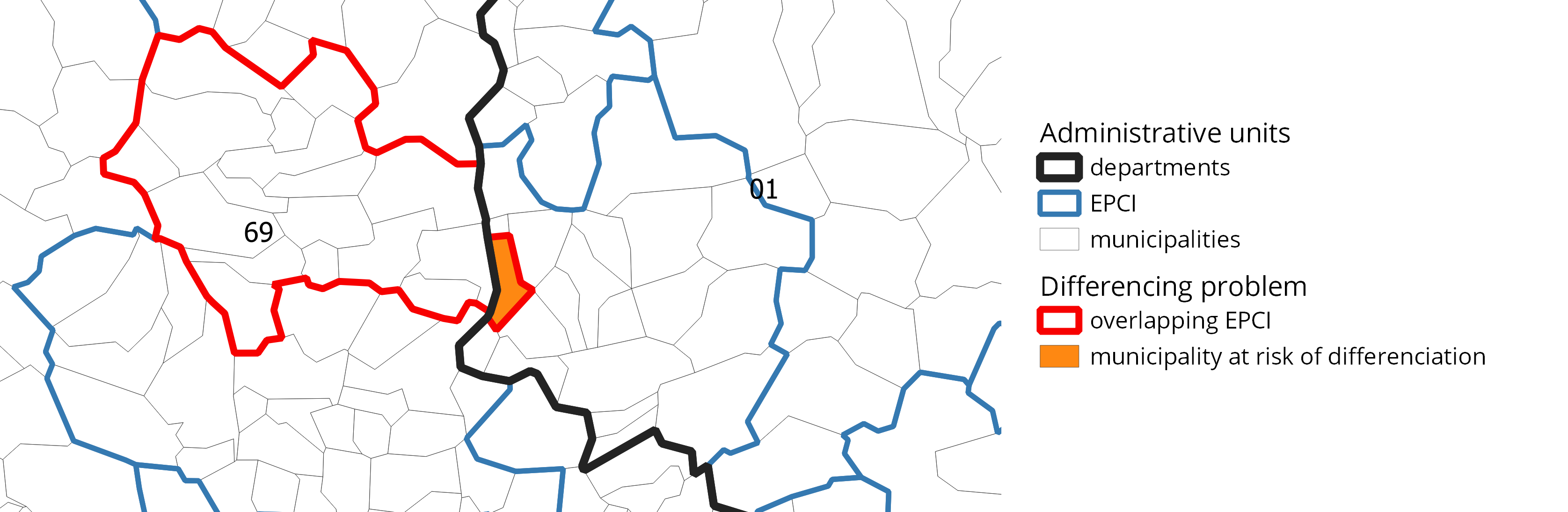 Exemple de différenciation par recoupement